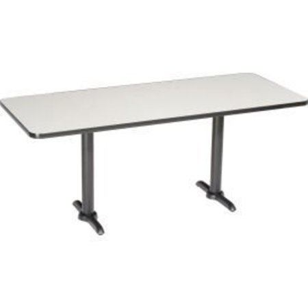 NATIONAL PUBLIC SEATING Interion Breakroom Table, 72Lx36Wx29H, Gray 695846GY